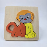 Wooden 6x6 puzzle board printed Monkey Children Educational Montessori Toys - EKT2847