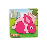 Wooden 6x6 puzzle board printed Rabit Children Educational Montessori Toys - EKT2860