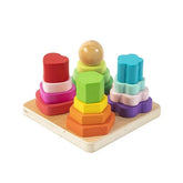 Wooden Four Column Shape Sorter | Fun Stacking Toy for Toddlers