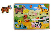 Wooden Peg Board Farm Animals - EKT2897