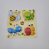 Wooden 4 In 1 Puzzles Insect - EKT2963