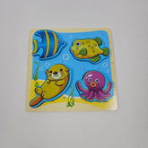 Wooden 4 In 1 Puzzles Sea Animals - EKT2966