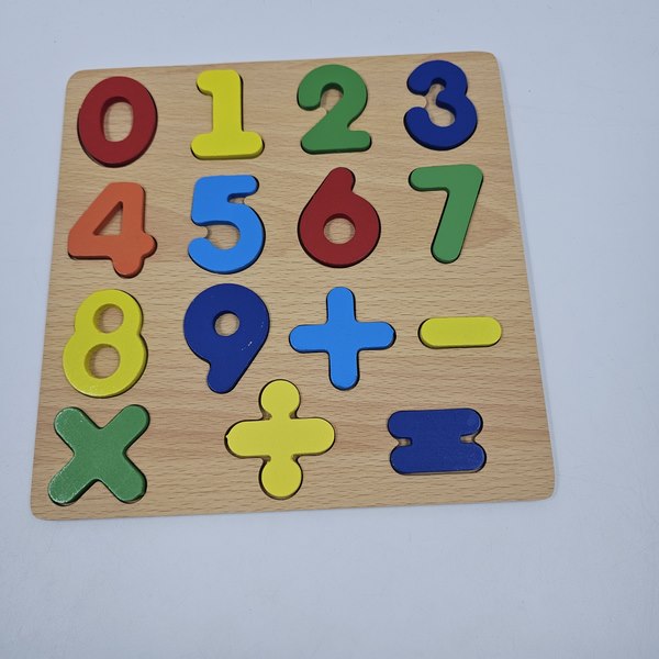Wooden Puzzle 0 To 9 Numbers And Shapes - EKT2988