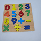 Wooden Puzzle 0 To 9 Numbers And Shapes - EKT2988