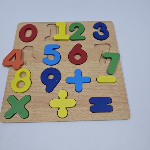Wooden Puzzle 0 To 9 Numbers And Shapes - EKT2988