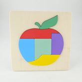 Wooden Colorful Puzzle Apple - EKT3016