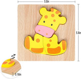 Wooden 6X6 Cute Giraffe - EKT3022