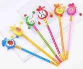 Wooden colorful Penciles 1Pc Random Design Will Be Sipped - EKT3066