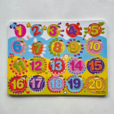 Wooden Number Count Puzzle - 1-20 - EKT3105