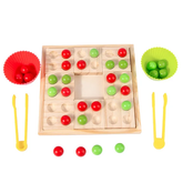 Wooden Fidget Square Bead Battle Game - EKT3133