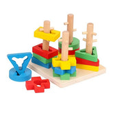 Wooden 4 Column Stick Shape Sorter - EKT3137