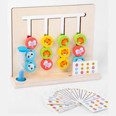 Wooden Four Color Logic Game Wild Animal and Shapes - EKT3138