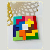 13 Pcs Wooden Tetris Puzzle With Storage Box - EKT3143