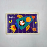 Extrokids Wooden Double Sided 8 Pc Stick Puzzle Rocket And Police Car - EKT3149