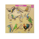 Extrokids Wooden Birds Learning Educational Knob tray-12*18 inch - EKW0032