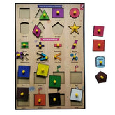 Extrokids Wooden Shape Symbol and Colours Wooden Educational Puzzle-12*18 inch-12*18 inch - EKW0046