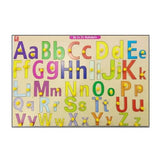 Extrokids Wooden Capital and Small Alphabet learning Educational Knob Tray-12*18 inch - EKW0049