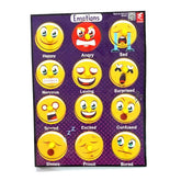 Extrokids Wooden Emotions learning Educational Knob Tray-12*9 inch - EKW0051