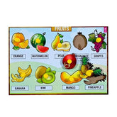 Wooden Fruit Learning Educational Knob Tray - EKW0088