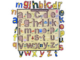 Wooden Small Alphabet learning Educational Knob Tray-12*12inch - EKW0121