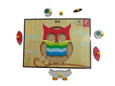 Owl Shape Learning Wooden Puzzle-12*9 inch - EKW0123