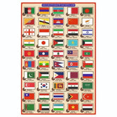 Asia Countries, Capital and Flag Learning Educational Puzzle-12*18 inch - EKW0147