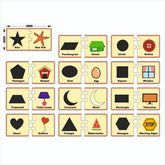 Shapes matching puzzle set of 12 matching shapes combinations - EKW0253
