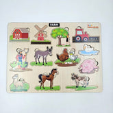 Extrokids Wooden Farm Theme Puzzle - EKW0264