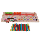 Extrokids Wooden Math Multi task Beads Counting hand Eye co-ordination Number matching Sticks for Toddler Toy - EKT1071