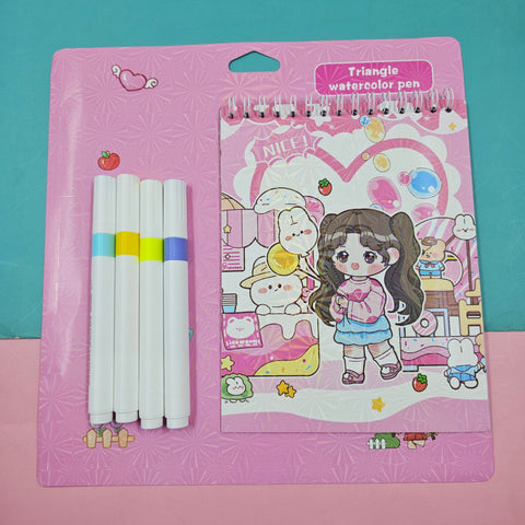 Colour Painting Set 1 Pc Girl Theme will be shipped - EKSS0190