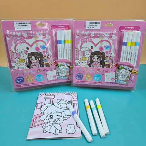 Colour Painting Set 1 Pc Girl Theme will be shipped - EKSS0190