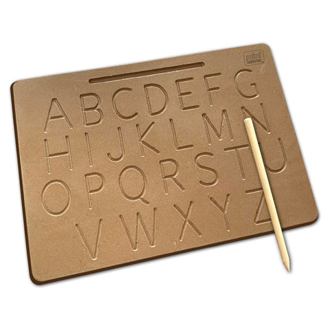 Wooden Upper case Alphabet Tracing board will be shipped - EKW0284