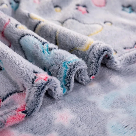 Glow in The Dark Radium Blanket for Kids Super Soft & Warm Glowing Blanket for Toddler All Seasons Baby Blanket Butterfly Theme (50 L x 37 H inch)