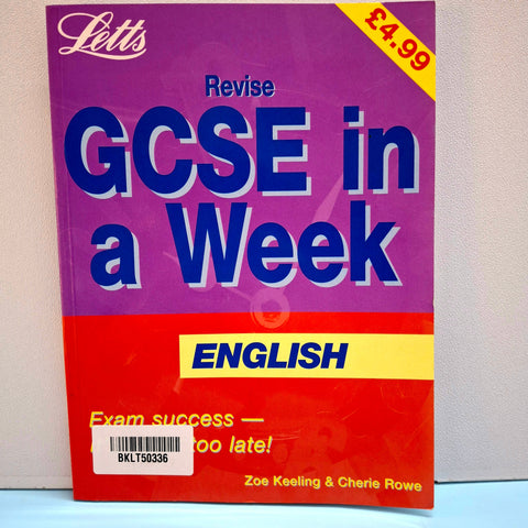 Revise Gcse In A Week - BKLT50336