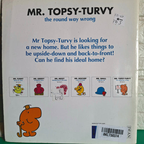 Mr Topsy Turvy The Round And Wrong - BKLT50374