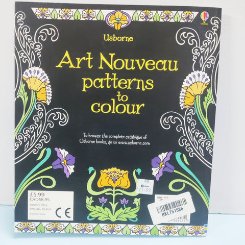 Art Nouveae Potterns To Colour - BKLT51586