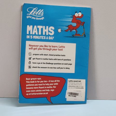 Maths In 5 Minutes A Day - BKLT51665
