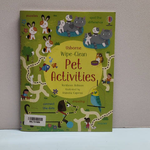 Wipe-Clean Pet Activites - BKLT51686