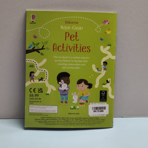 Wipe-Clean Pet Activites - BKLT51686