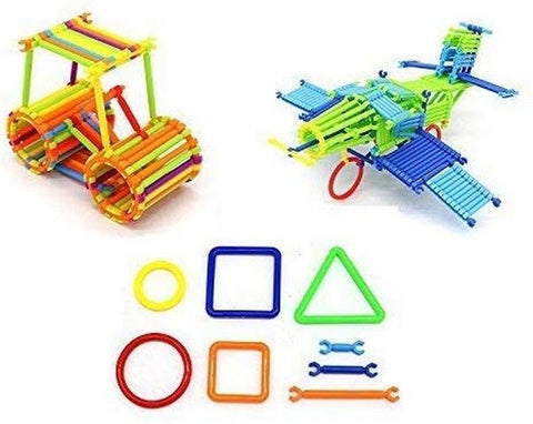 DIY Toys Assembly Colorful Straw Educational Building Smart City Blocks for Kids - EKR0182