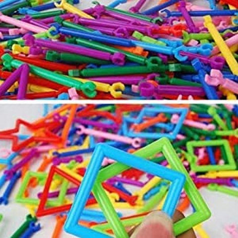 DIY Toys Assembly Colorful Straw Educational Building Smart City Blocks for Kids - EKR0182