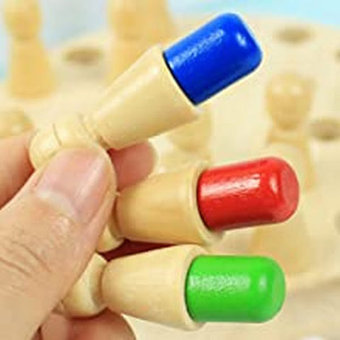 Classic Wooden Color Memory Chess Intelligence Game Kids Toy Gift for Leisure Fun - EK1495