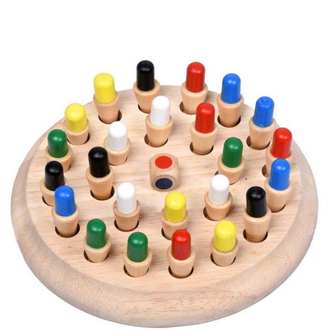 Classic Wooden Color Memory Chess Intelligence Game Kids Toy Gift for Leisure Fun - EK1495