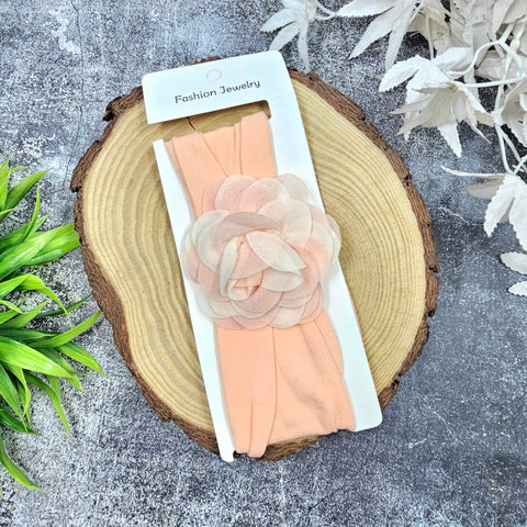 Flower With Double Colour Head Band - Orange   - EKAS0105 - 2