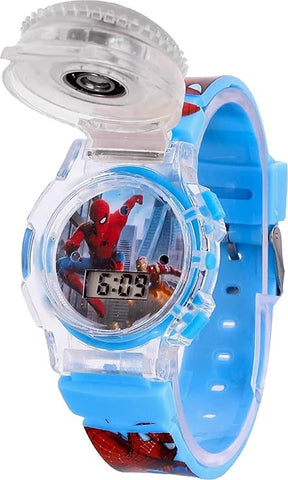 Glowing Lights Cartoon Printed Watch For Kids Random Colours - EKAS0177