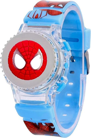 Glowing Lights Cartoon Printed Watch For Kids Random Colours - EKAS0177