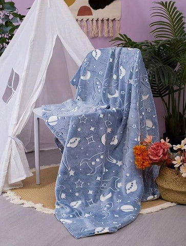 Glow in The Dark Radium Blanket for Kids Super Soft & Warm Glowing Blanket for Toddler All Seasons Baby Blanket