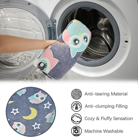 Glow in The Dark Radium Blanket for Kids Super Soft & Warm Glowing Blanket for Toddler All Seasons Baby Blanket Owl Theme (50 L x 37 H inch)
