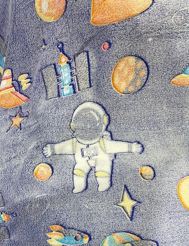 Glow in The Dark Radium Blanket for Kids Super Soft & Warm Glowing Blanket for Toddler All Seasons Baby Blanket Space Theme (50Inch)