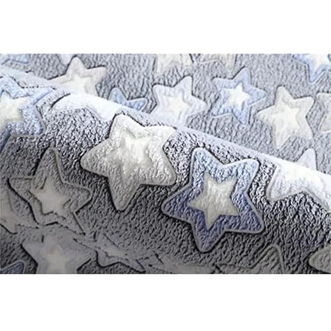 Glow in The Dark Radium Blanket for Kids Super Soft & Warm Glowing Blanket for Toddler All Seasons Baby Blanket Stars Theme (50 L x 37 H inch)